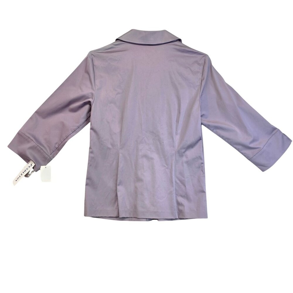 Pendleton Citywear Button Down Blouse M Lilac Ruc… - image 3